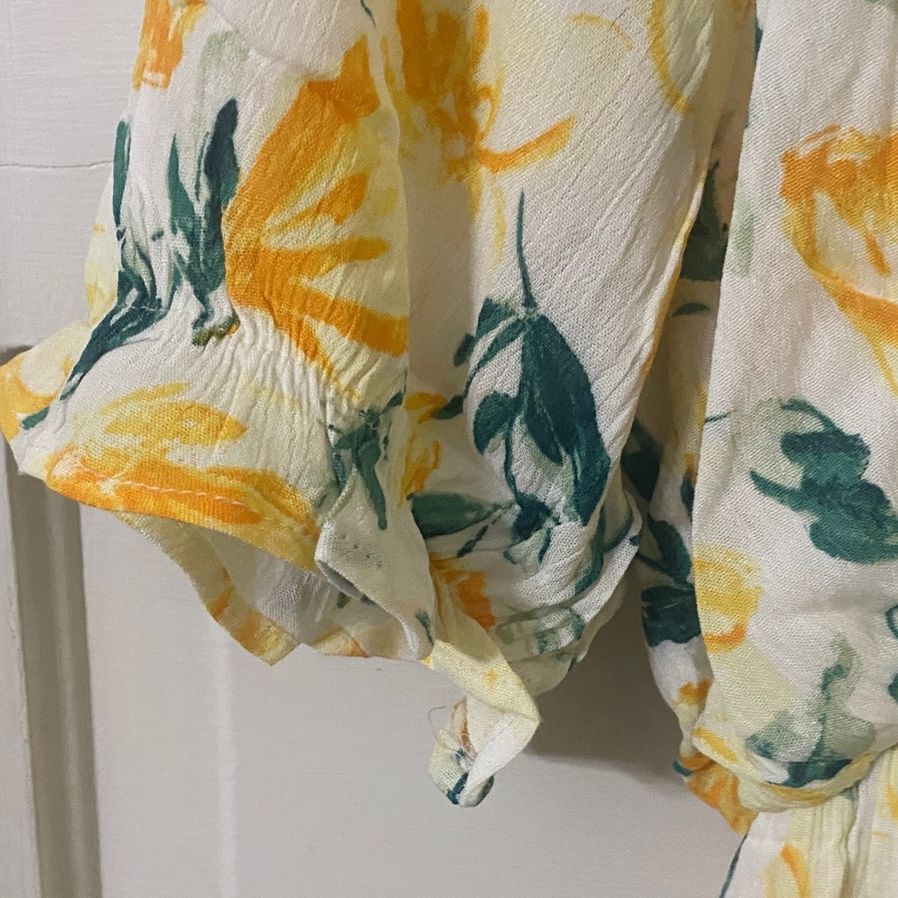 Ces Femme Floral Maxi Dress in Yellow and Green - Picture 4 of 7